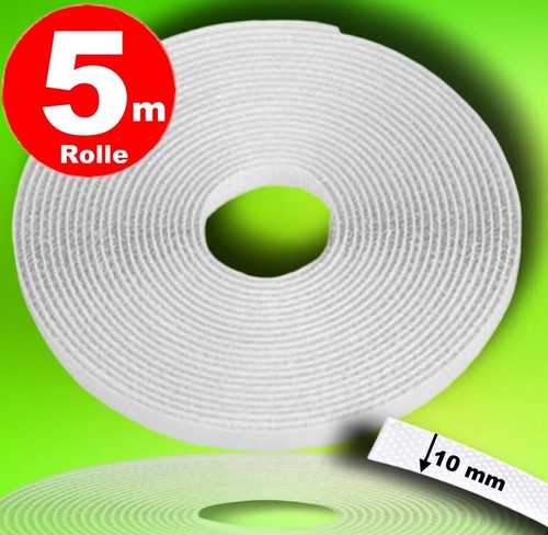 Klettband weiß - 5m,