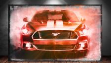 LEINWAND BILD ER XXL POP ART FORD MUSTANG GT SHELBY ABSTRAKT BUNT 