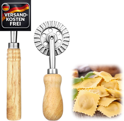 Teigrädchen set mit holzgriff - set,