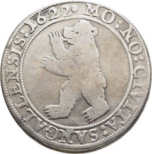FITZ Schweiz St. Gallen Taler 1622 Bär Doppeladler Silber °TCH201