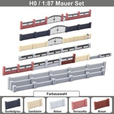H0 Mauer Zaun Steinmauer