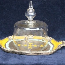 Antike Käseglocke aus Glas