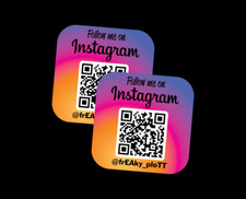 2x dein QR Code Sozial Network URL Instagram Insta Aufkleber Auto Sticker