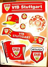 RARITÄT! DIN A4 Aufkleberkarte VFB Stuttgart  8 Aufkleber Fussball Fanartikel