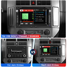 7" Autoradio Für VW Polo Sharan Transporter GPS NAVI WIFI BT CD DVD Player DAB+