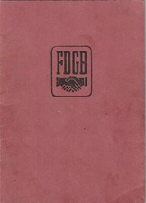 Ddr fdgb mitgliedsbuch - mitgliedsbuch, ab