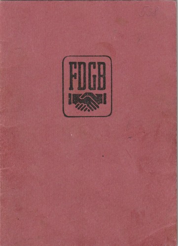 Ddr fdgb mitgliedsbuch ab - ddr,,