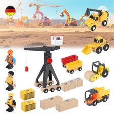 Drehkran Hafen Kran Holzspielzeug Holzspielzeug Container Eisenbahn Baustelle DE