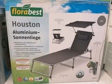 LIVARNO home Alu-Dreibeinliege Houston mit Sonnendach grau