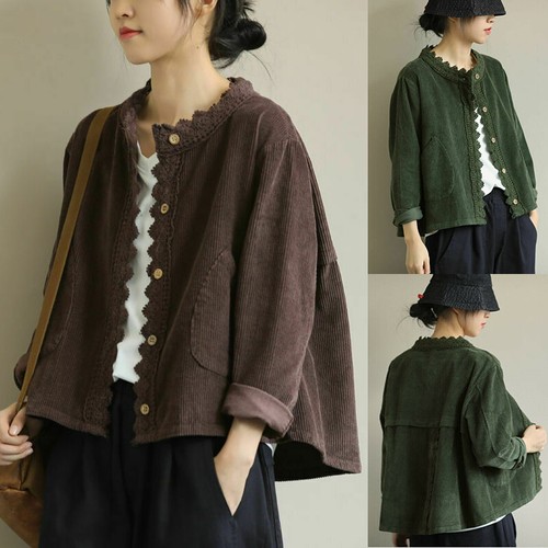 Damen kord bluse hemd - kord, mantel