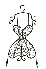 Schmuckbüste Aufhängen Wand Deko Eisen 38x18x4cm Retro Antik Stil Braun Neu