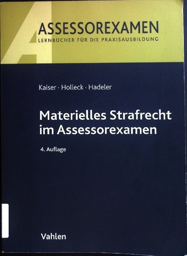 Materielles strafrecht - strafrecht, im