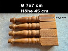 4 Holz Beine Möbelbeine Bettfüße Möbelfüße Tischbeine Holzfüße Höhe 45 cm