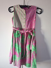 Kinder Dirndl / Trachten Kleid Gr. 122 Pink Grün Aloha Rock' N' Roll 