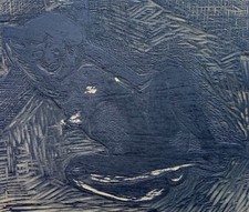 Holzschnitt Druckplatte Karl