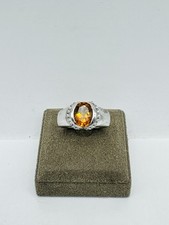 Damenring 925 Sterling Silber, Juwelo, Mandarin-Citrin- Silberring