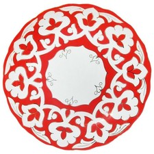 Teller rund Pachta Rot Gold 28