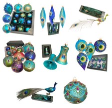 Krebs Glas Lauscha Pfau Glaskugeln - Christbaumschmuck aus Glas