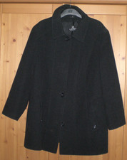 Wolljacke Kurzmantel dunkelgrau/anthrazit Jacke+Schal Gr. 52 Barbara Lebek NEUw.
