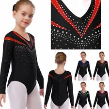 DE iEFiEL Mädchen Ballettanzug Turnanzug Langarm Ballett Trikot Gymnastikbody