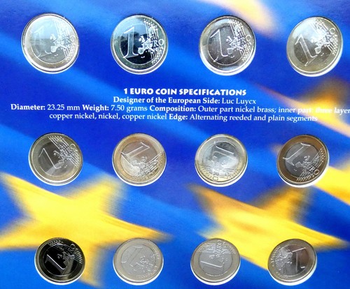 12x euro 2002 unzirkuliert - euro,