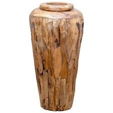 Deko-Vase 40 x 80 cm Massivholz Teak