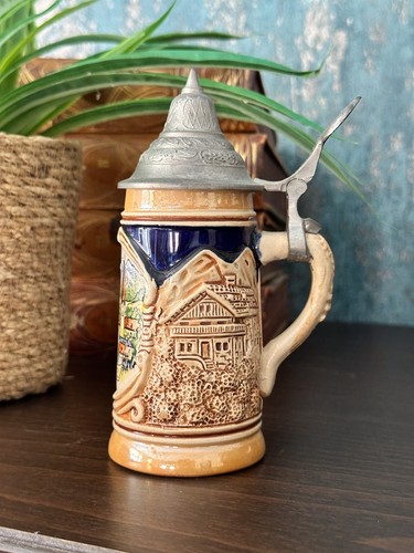 Vintage mini bierkrug mit - vintage,