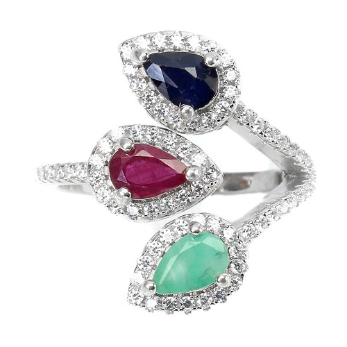 925 sterling silber ring - silber, birne