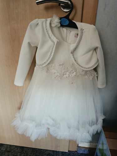 Taufkleid mit perlen und - mit,