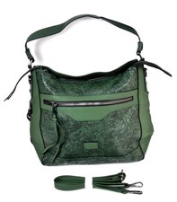 Flower Blumen Handtasche Umhängetasche grün