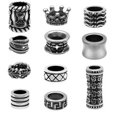 Bartperlen Bartschmuck Dreadlocks Zopf Haarperlen Haarschmuck Wikinger Basteln