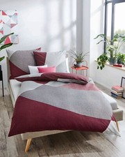 Kaeppel Feinbiber Bettwäsche Vista rubin 140 x 200 cm + 1 x 60 x 80
