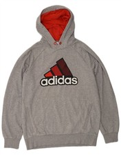 Adidas Herren Climalite Graphic Hoodie Pullover Medium Grau Baumwolle BM14