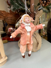 Watte Christbaumschmuck 052 - Handarbeit, Weihnachtsschmuck, Wattepuppe, Vintage