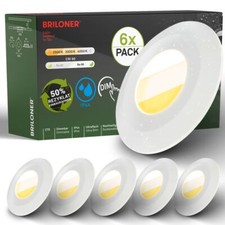 6er Set LED Bad Einbaustrahler