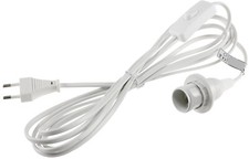 Netzkabel mit Schalter + E14 Lampenfassung 3,5 m Kabel Leuchten Fassung Stecker