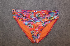 BIKINI UNTERTEIL BADESLIP  GRÖSSE 42  BUNT GEMUSTERTORANGE GEFÜTTERT CYELL