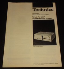 Bedienungsanleitung TECHNICS SU-V6X Guter Zustand