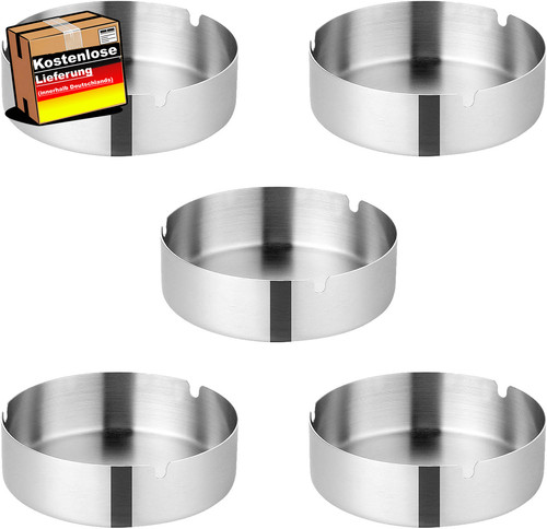 Edelstahl aschenbecher 10cm - edelstahl,