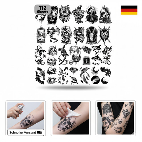 Temporäre tattoos erwachsene - temporäre,