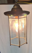 antike Messing-Pendelleuchte