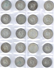 BRD 20 x 5 DM Heiermann Silberadler Silbermünze