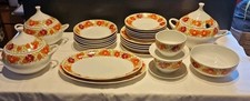 Vintage 6 Pers. Essservice Scherzer  Bavaria Blumen 