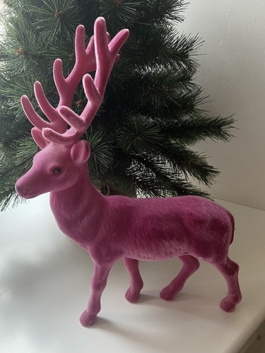Samt deko hirsch pink - samt,
