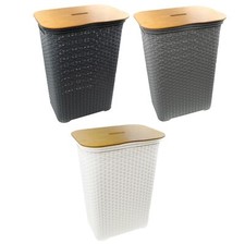 HRB Wäschekorb mit Bambus