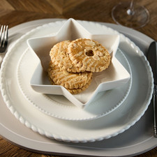 Riviera Maison Snowflake Bowl Sternform Schneeflocke Porzellan Schale New