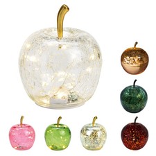 Bruch Glas LED Apfel - Farbe +