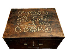 Alter Antik Holzkoffer mit