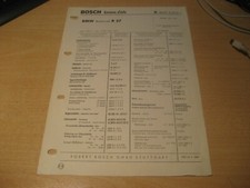 BMW Motorrad "R 27"  Bj. 1960-61  Bosch Verschleißteile-Liste (Ersatzteil-Liste)