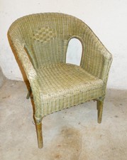 2x IKEA AGEN (alte Generation) Korbsessel Rattansessel Landhaus GRÜN - Abh 40219